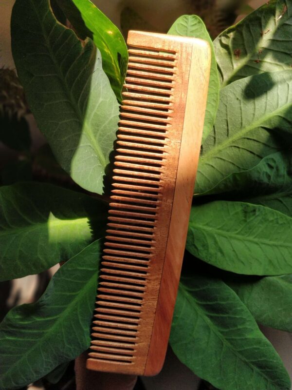 Neem Wood Classic Comb (Regular Tooth) - Image 2